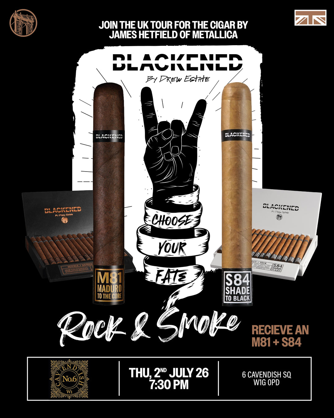 A Night with Blackened Cigars at No.6 Cavendish