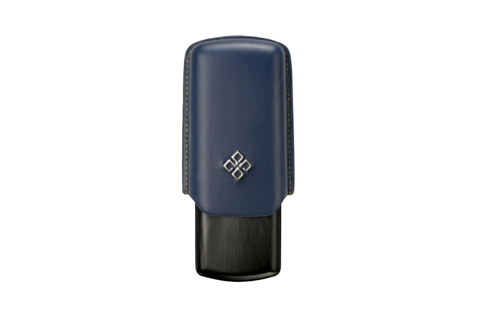 Alestimo Humiport Cigar Case Blue Leather & Black Aluminium