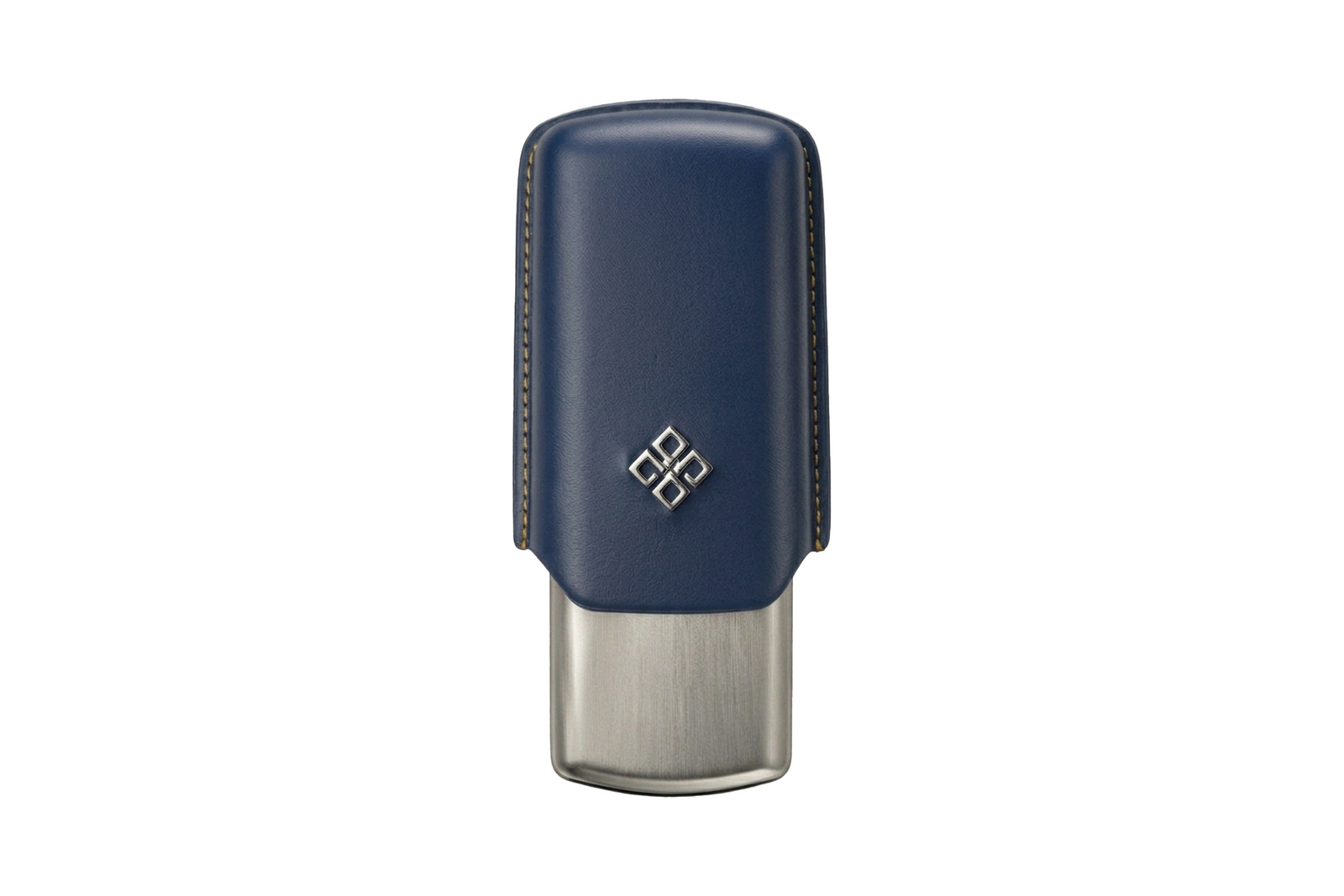 Alestimo Humiport Cigar Case Blue Leather & Silver Aluminium
