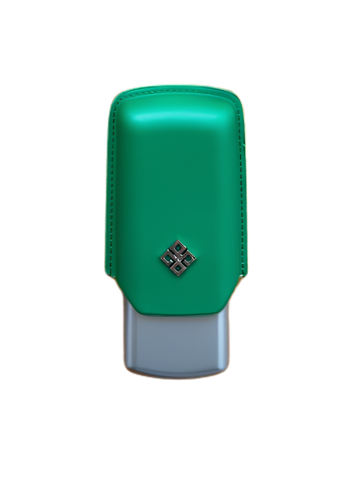 Alestimo Humiport Cigar Case Green Leather & Silver Aluminium