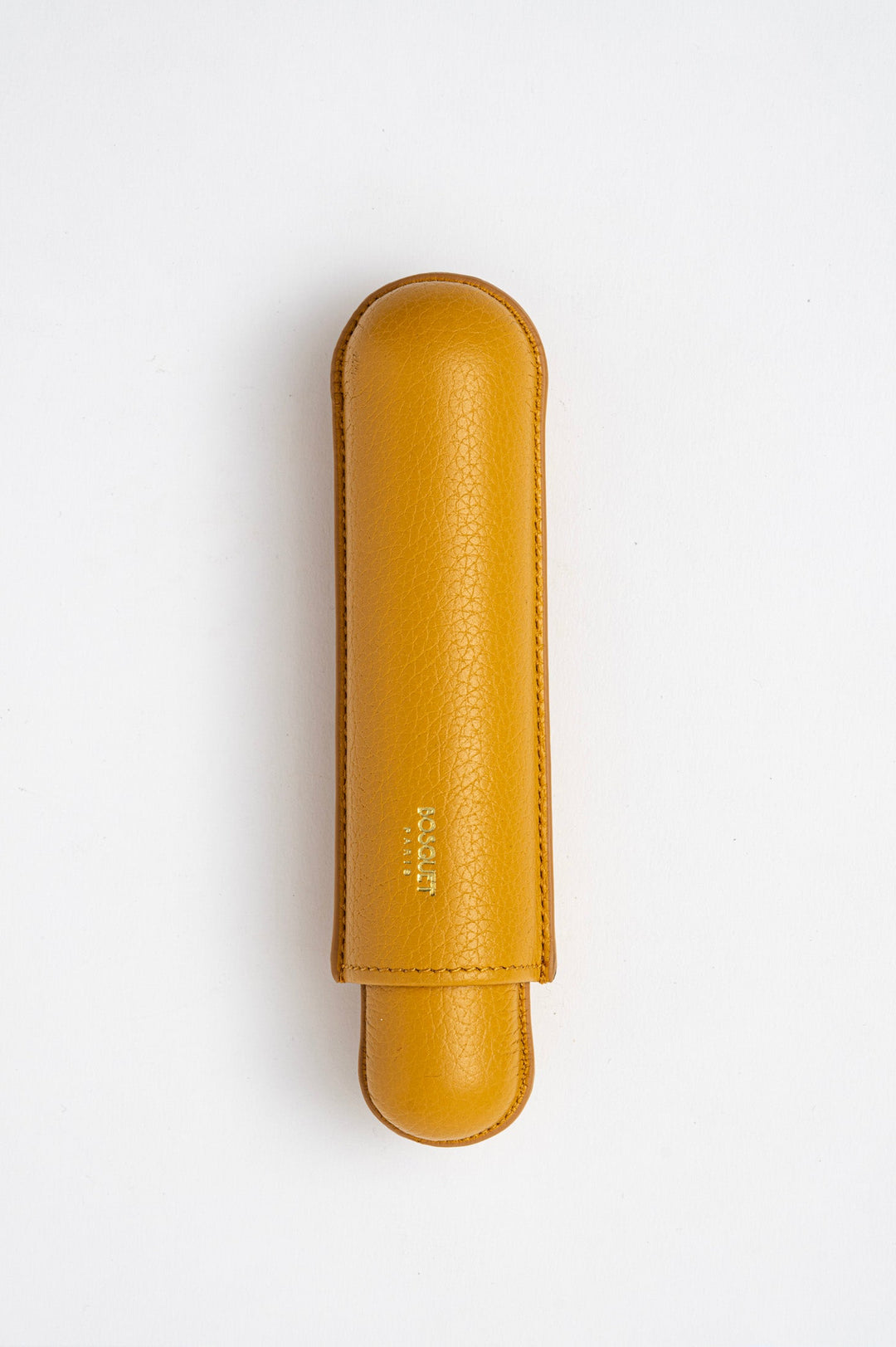 Bosquet Paris Grained Calf Leather Cigar Case Yellow - 1 Finger