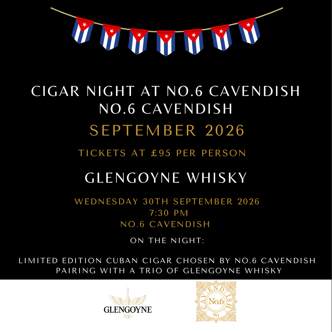 Cigar Night at No.6 Cavendish - September 2026