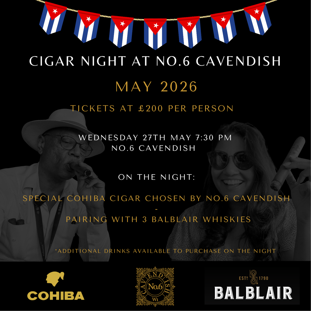 Cigar Night at No.6 Cavendish - May 2026