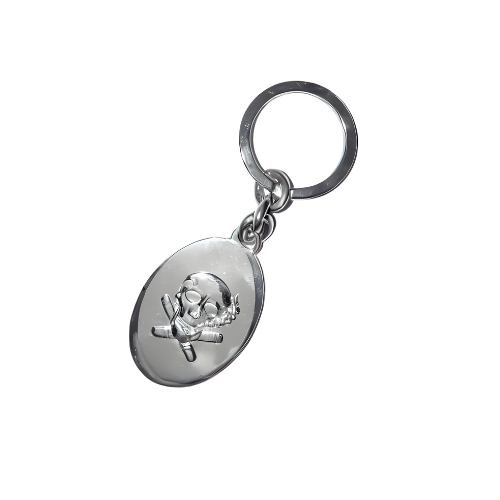 Cigar Sanctum Sterling Silver Skull Keyring