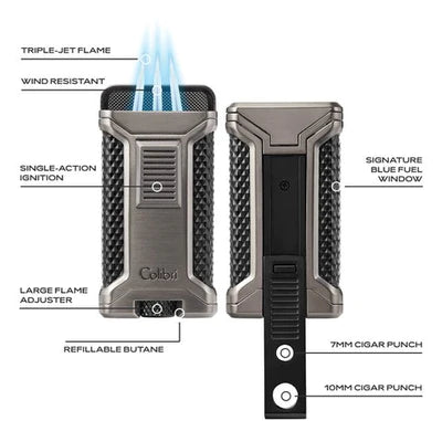Colibri Ascari Black Cigar Lighter Features