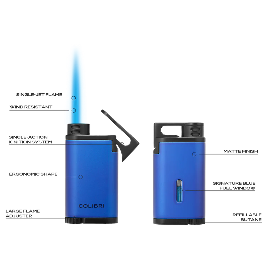 Colibri Belmont Black &amp; Rose Cigar Lighter Features