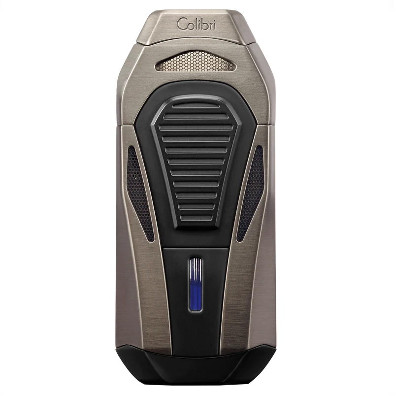 Colibri Boss III Gunmetal &amp; Black Triple Jet Lighter &amp; Cutter