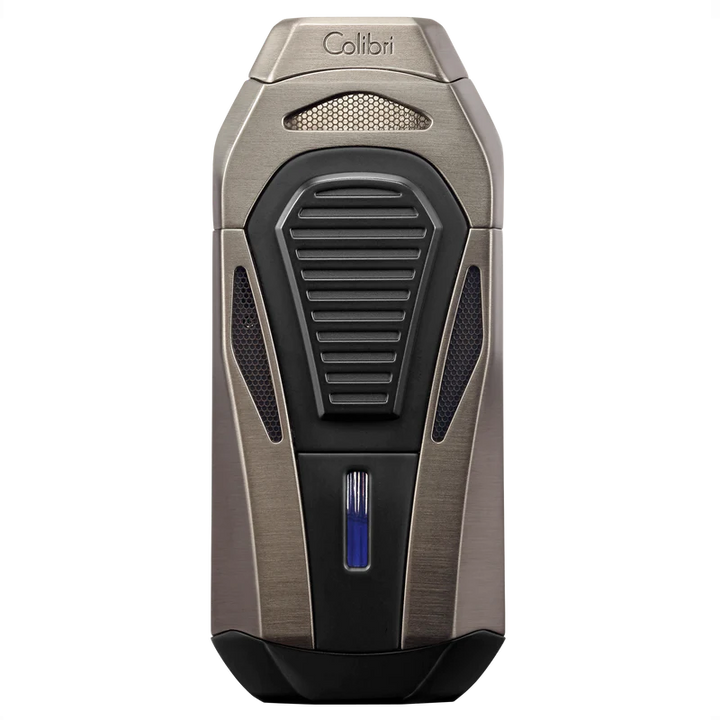 Colibri Boss III Gunmetal &amp; Black Triple Jet Lighter &amp; Cutter