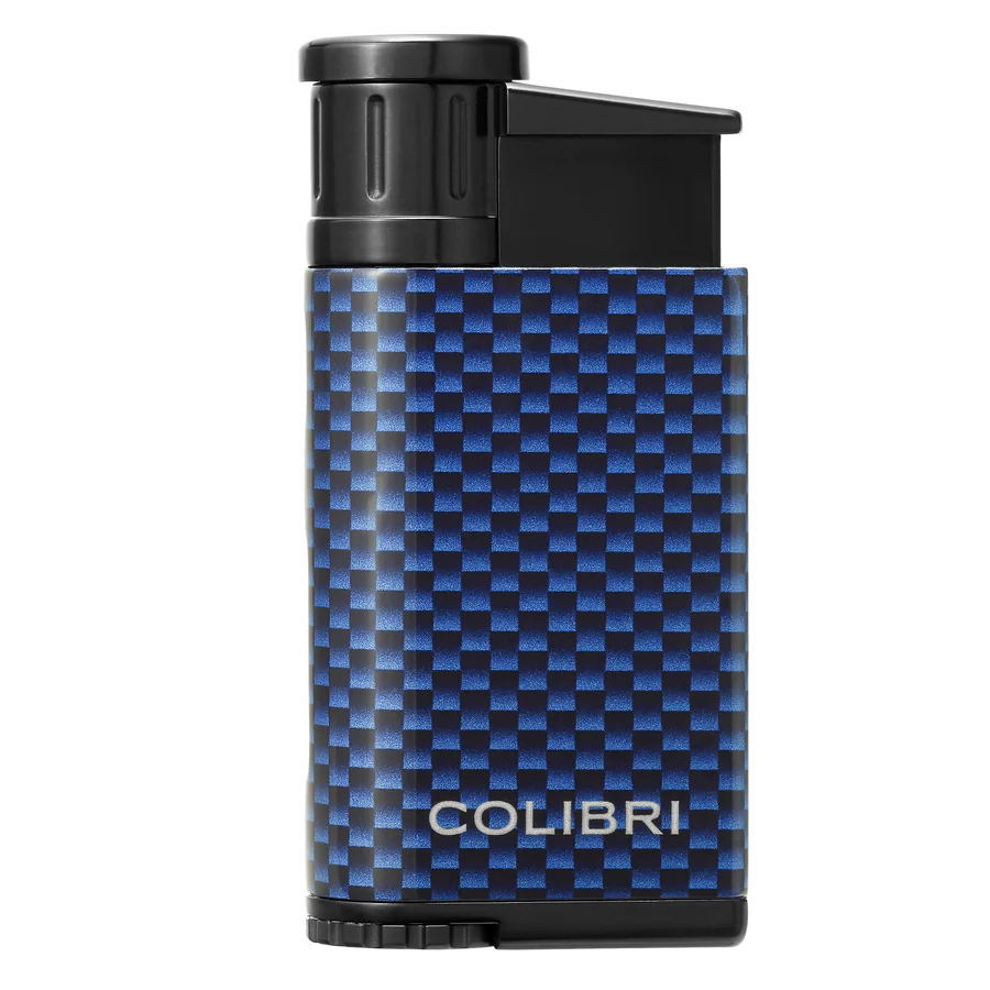 Colibri Evo Carbon Fibre Blue Cigar Lighter