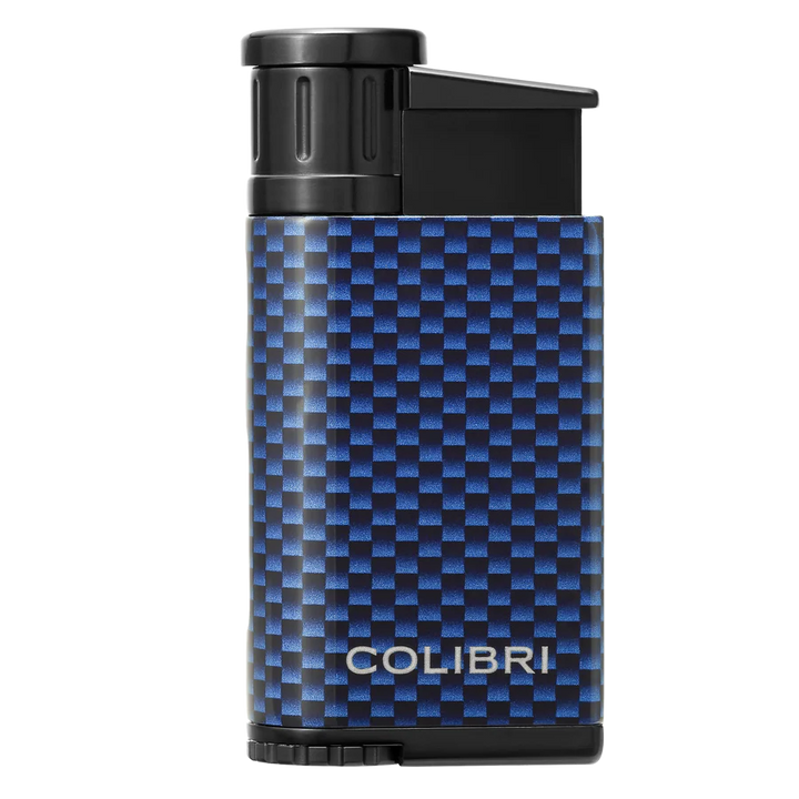 Colibri Evo Carbon Fibre Blue Cigar Lighter