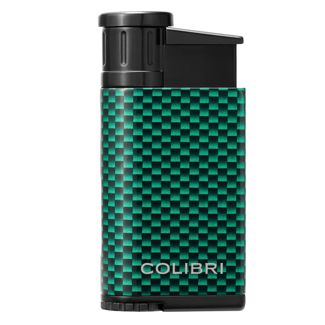 Colibri Evo Carbon Fibre Green Cigar Lighter