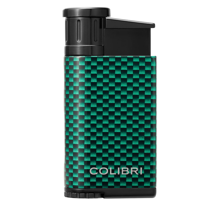 Colibri Evo Carbon Fibre Green Cigar Lighter