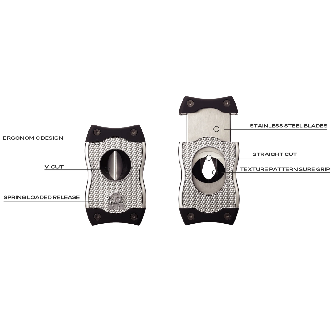 Colibri S&amp;V Cigar Cutter Chrome &amp; Black