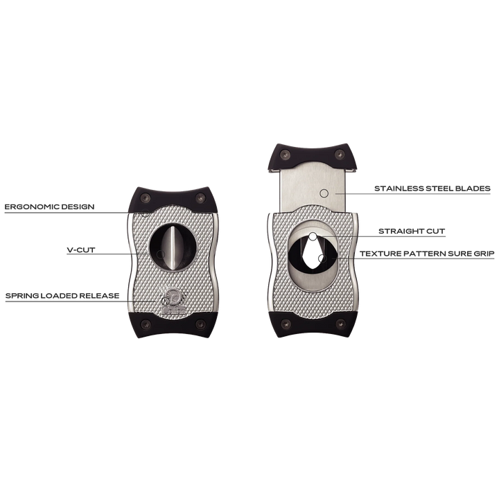 Colibri S&amp;V Cigar Cutter Chrome &amp; Black