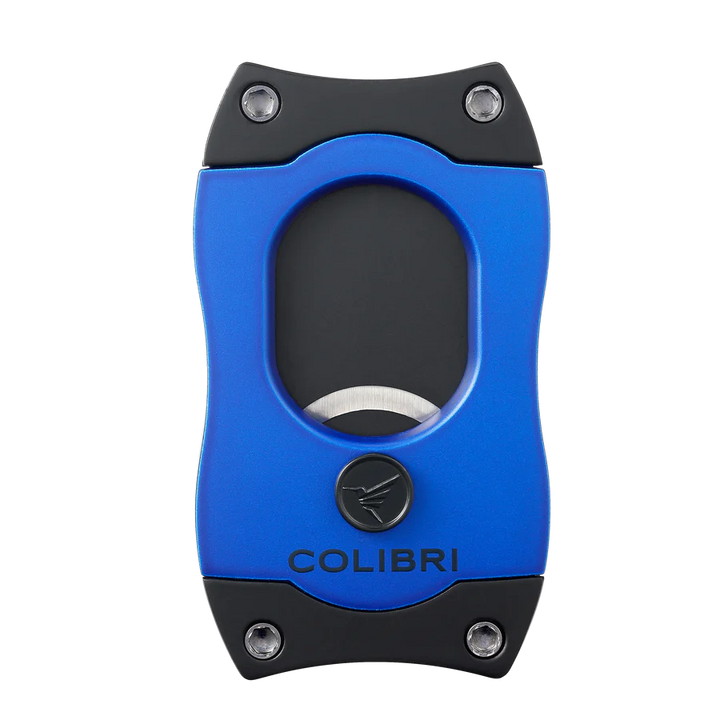 Colibri Straight Blue &amp; Black Cigar Cutter