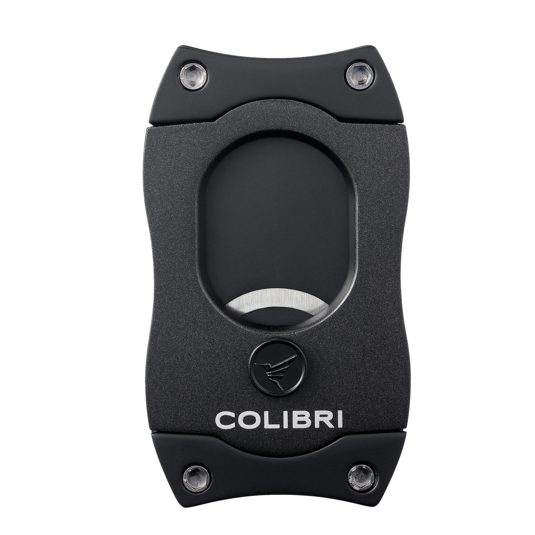 Colibri Straight Black &amp; Black Cigar Cutter