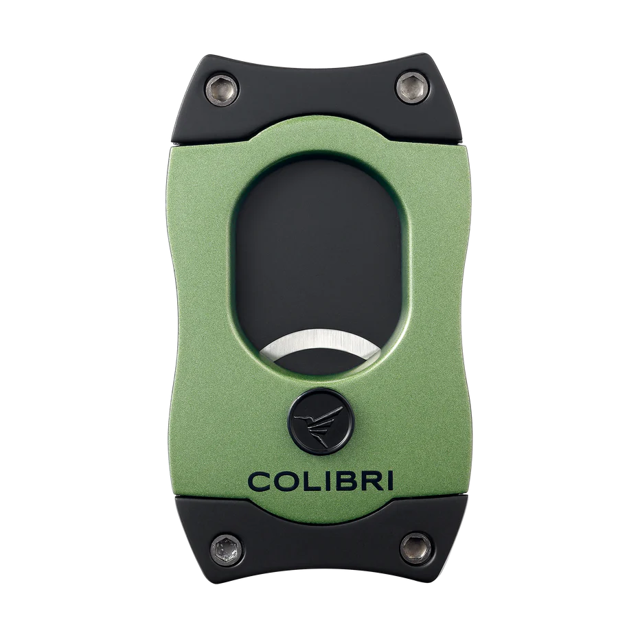 Colibri Straight Green &amp; Black Cigar Cutter