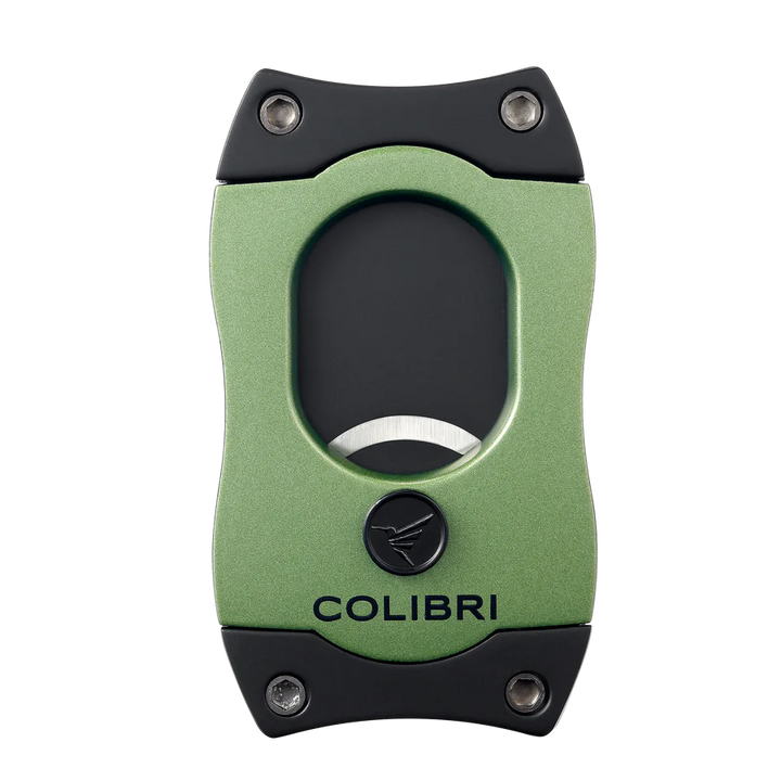 Colibri Straight Green &amp; Black Cigar Cutter