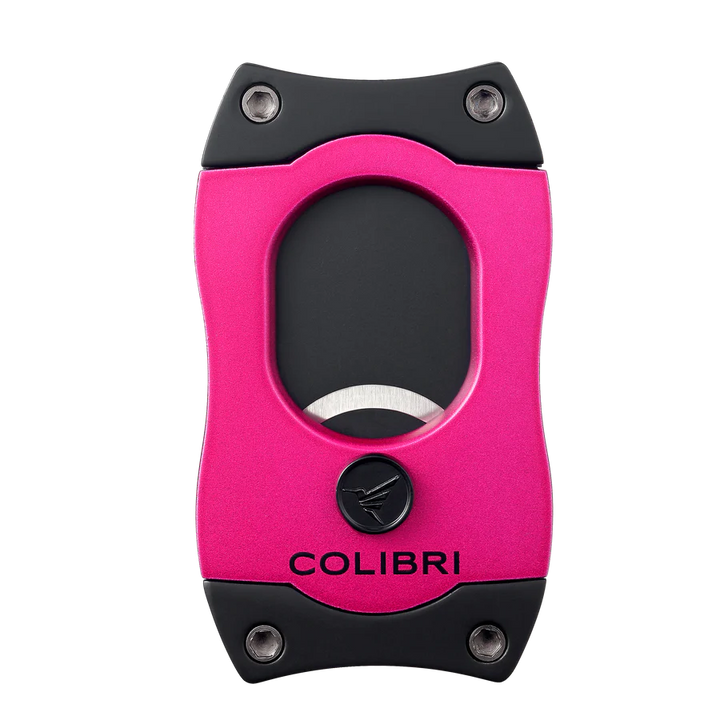 Colibri Straight Pink &amp; Black Cigar Cutter