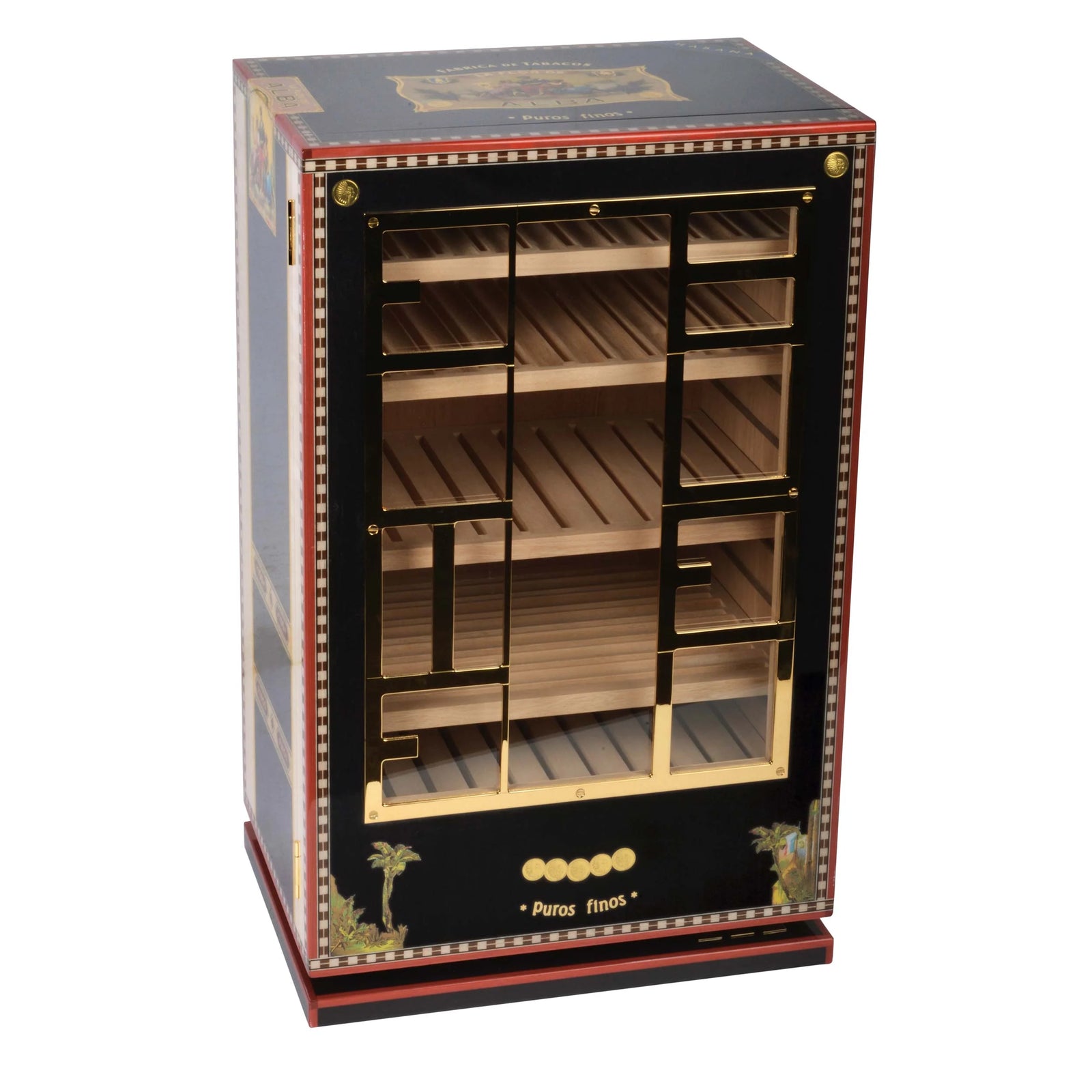 Elie Bleu Cigar Cabinet Alba Black Sycamore 150 Cigars