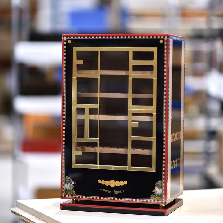 Elie Bleu Cigar Cabinet Alba Black Sycamore 150 Cigars