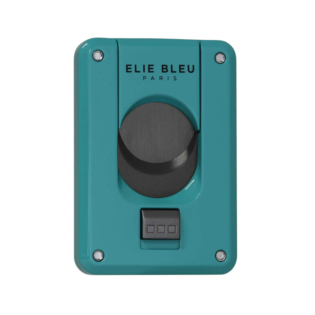 Elie Bleu Cigar Cutter Double Blade Turquoise &amp; Black Blade