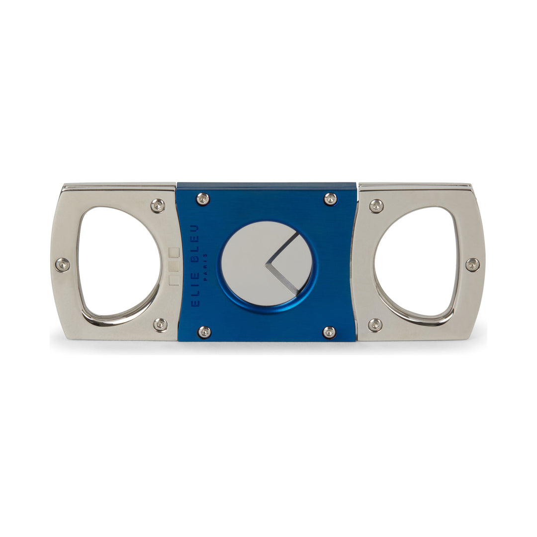 Elie Bleu Cigar Cutter Polished Silver/Blue