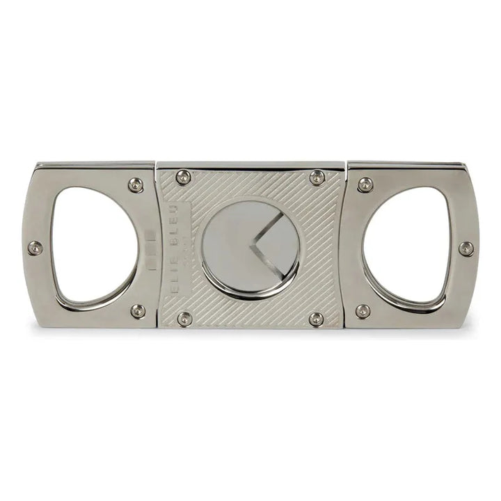 Elie Bleu Cigar Cutter Polished Stainless Steel/Diagonal lines