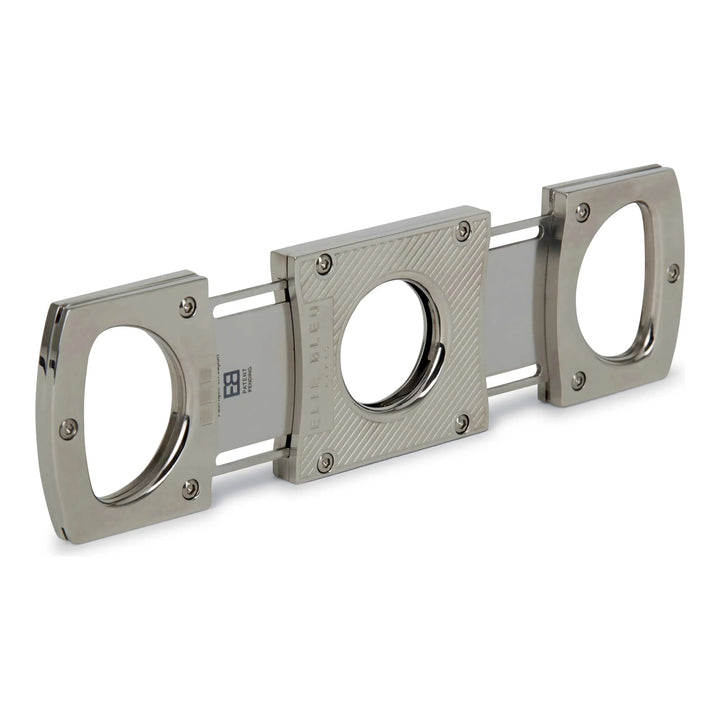 Elie Bleu Cigar Cutter Polished Stainless Steel/Diagonal lines