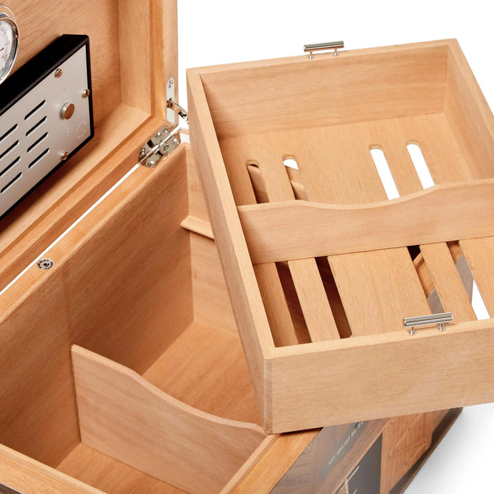 Elie Bleu Cigar Humidor "El Secador Okoume" 75 Cigars