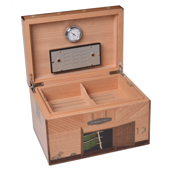 Elie Bleu Cigar Humidor "El Secador Okoume" 75 Cigars