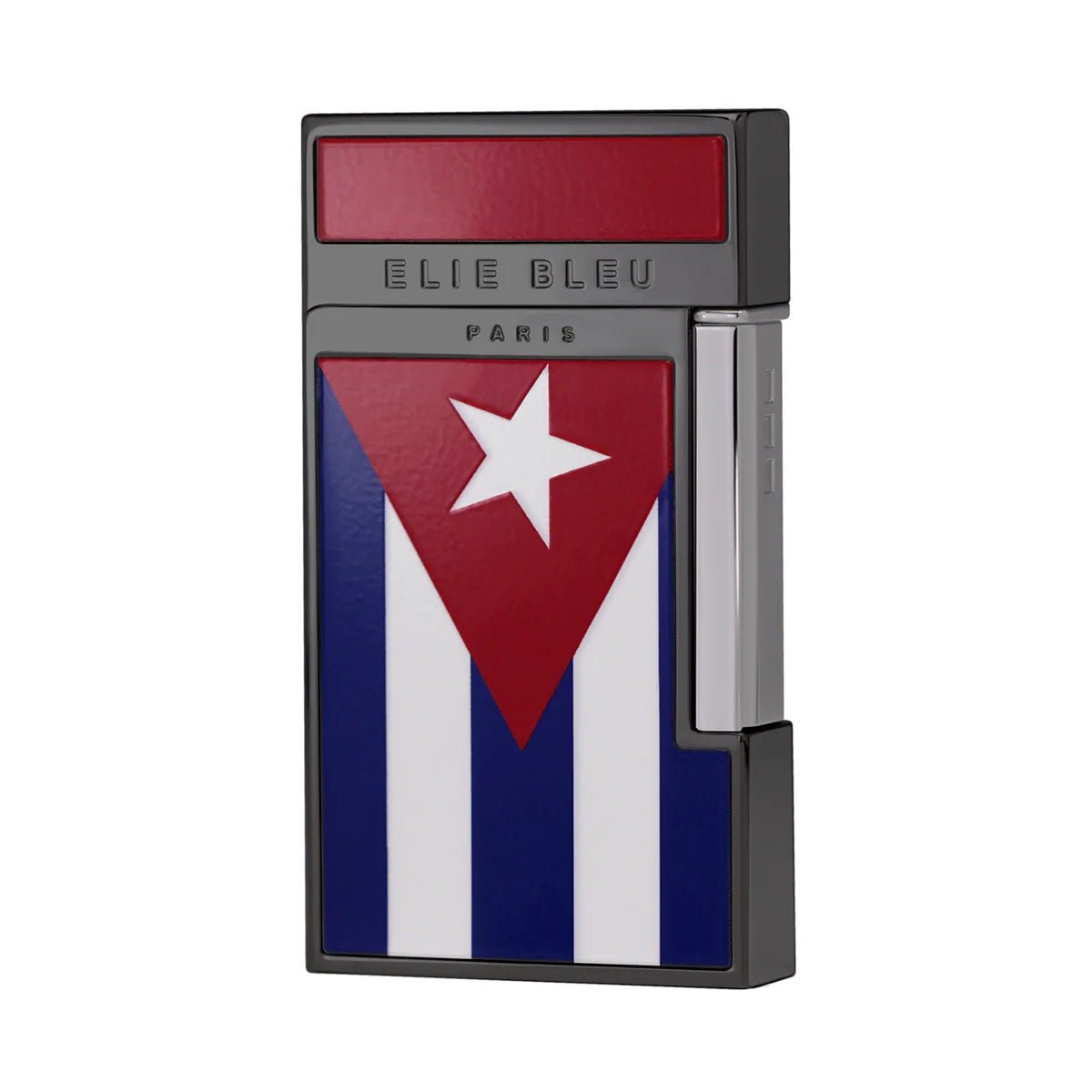 Elie Bleu J-14 Cigar Lighter Jet Flame Cuban Flag