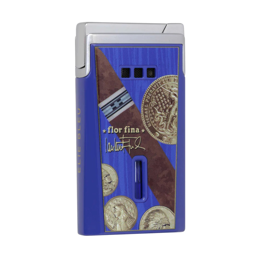 Elie Bleu J-15 Cigar Lighter Medal Blue back