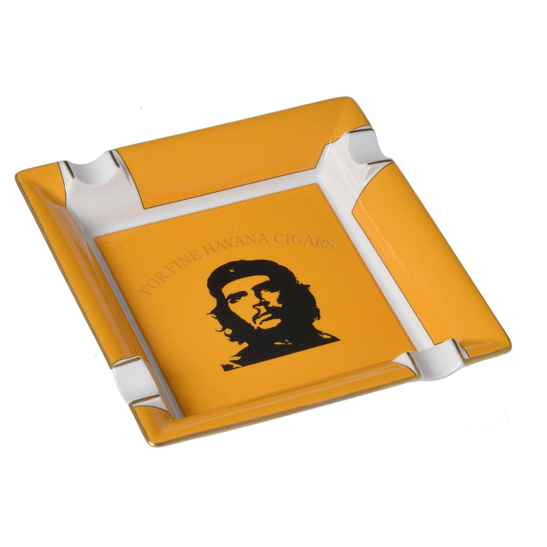 Elie Bleu Porcelain Cigar Ashtray "CHE" Yellow Large - 4 Cigars