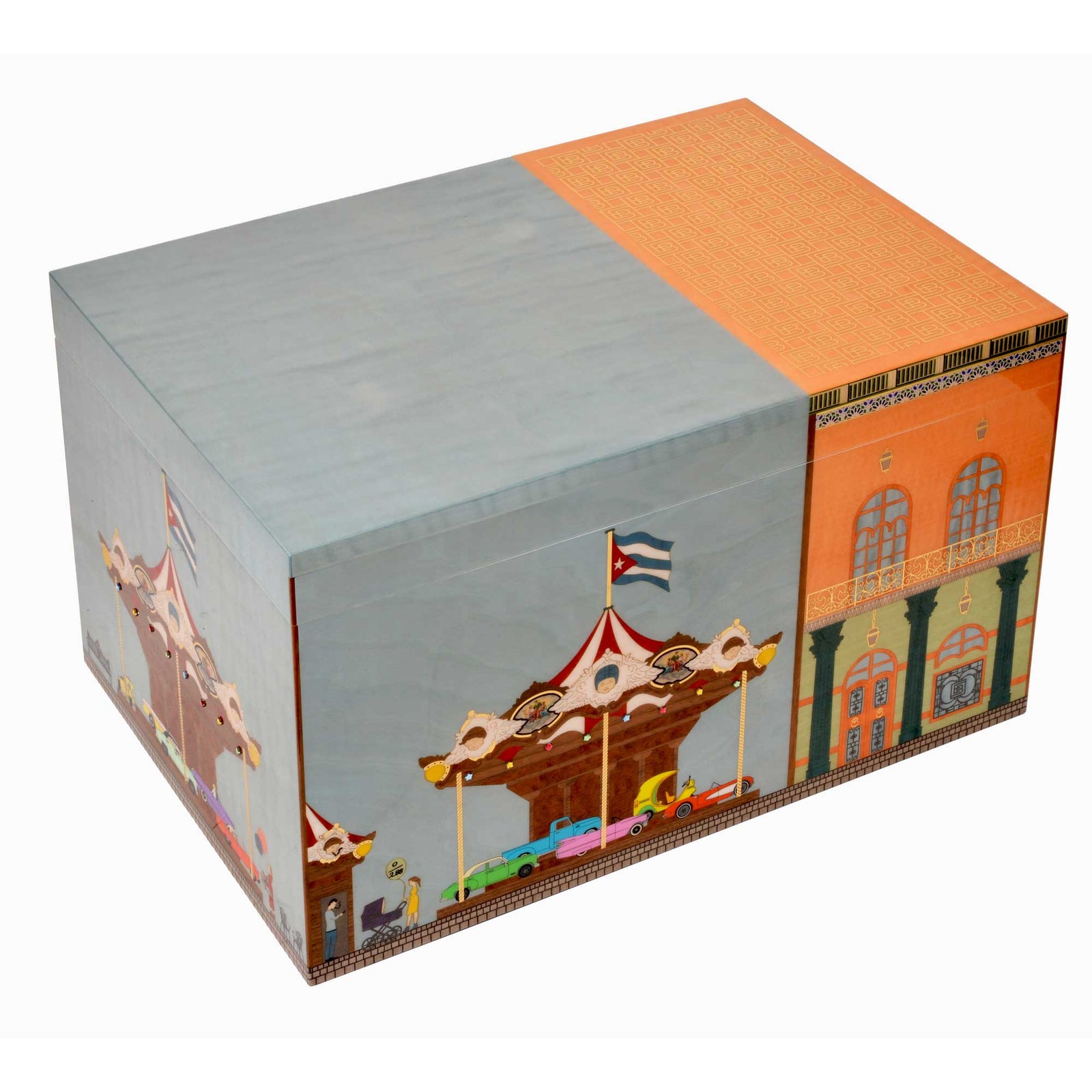 Elie Bleu Wooden Cigar Humidor - Casa Cubana Carousel