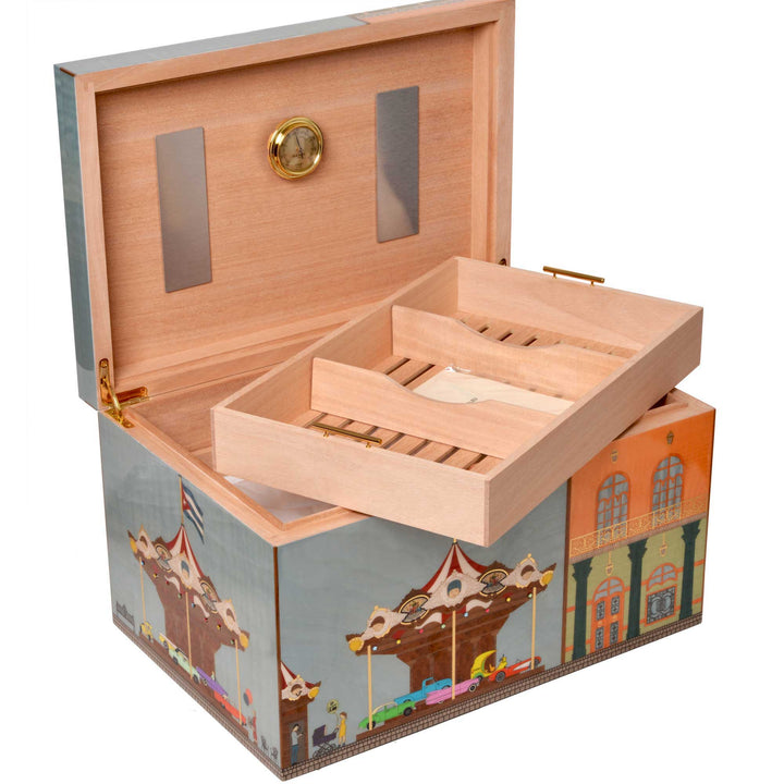Elie Bleu Wooden Cigar Humidor - Casa Cubana Carousel
