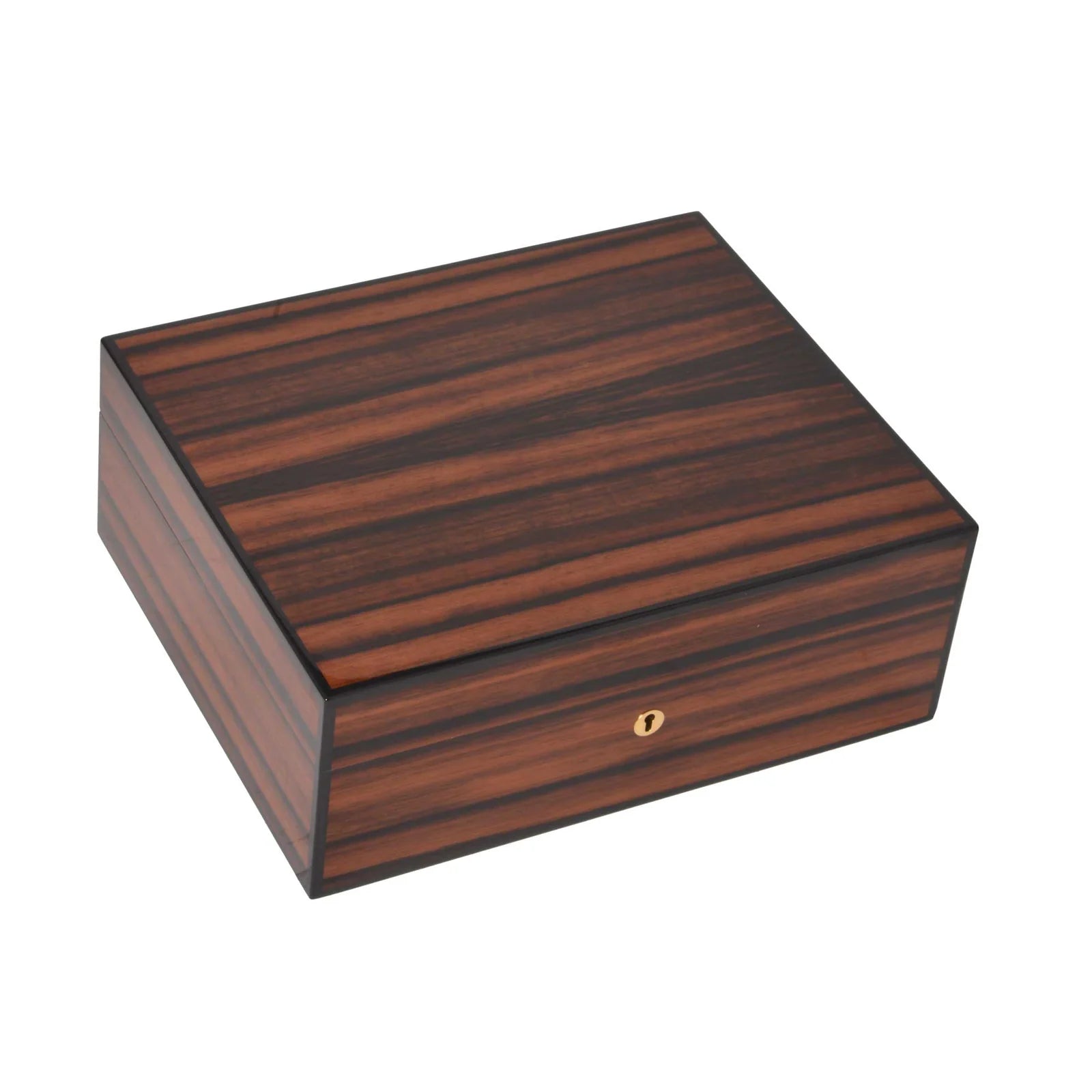 Elie Bleu Wooden Cigar Humidor Macassar Ebony - 75 Cigars