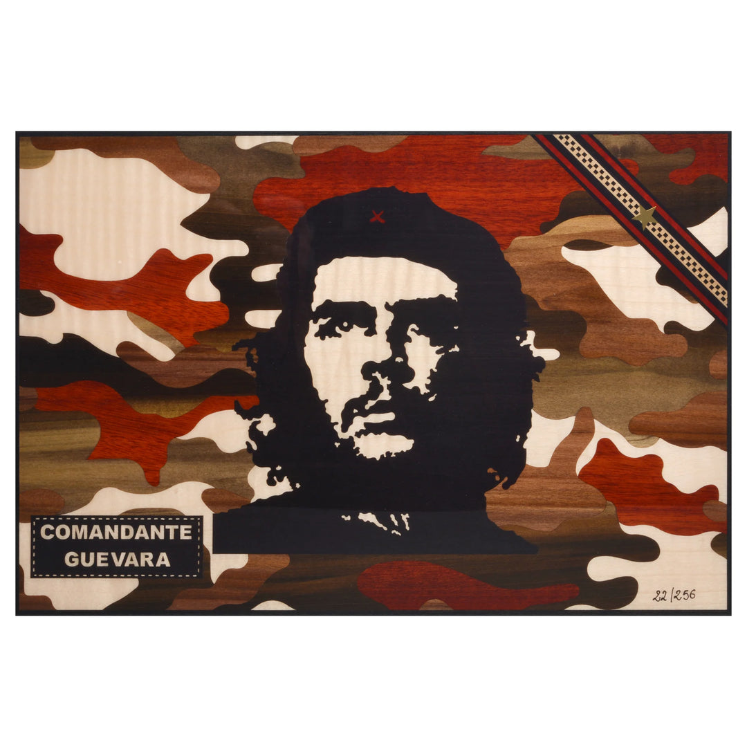 Elie Bleu Wooden Cigar Humidor "Che Camouflage" (110 Cigars) top view