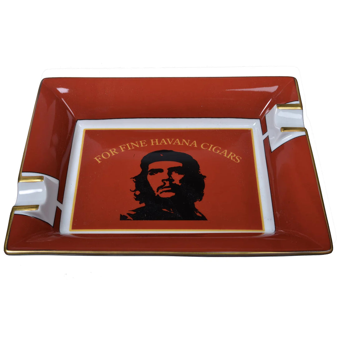 Elie Bleu Porcelain Cigar Ashtray "CHE" Red