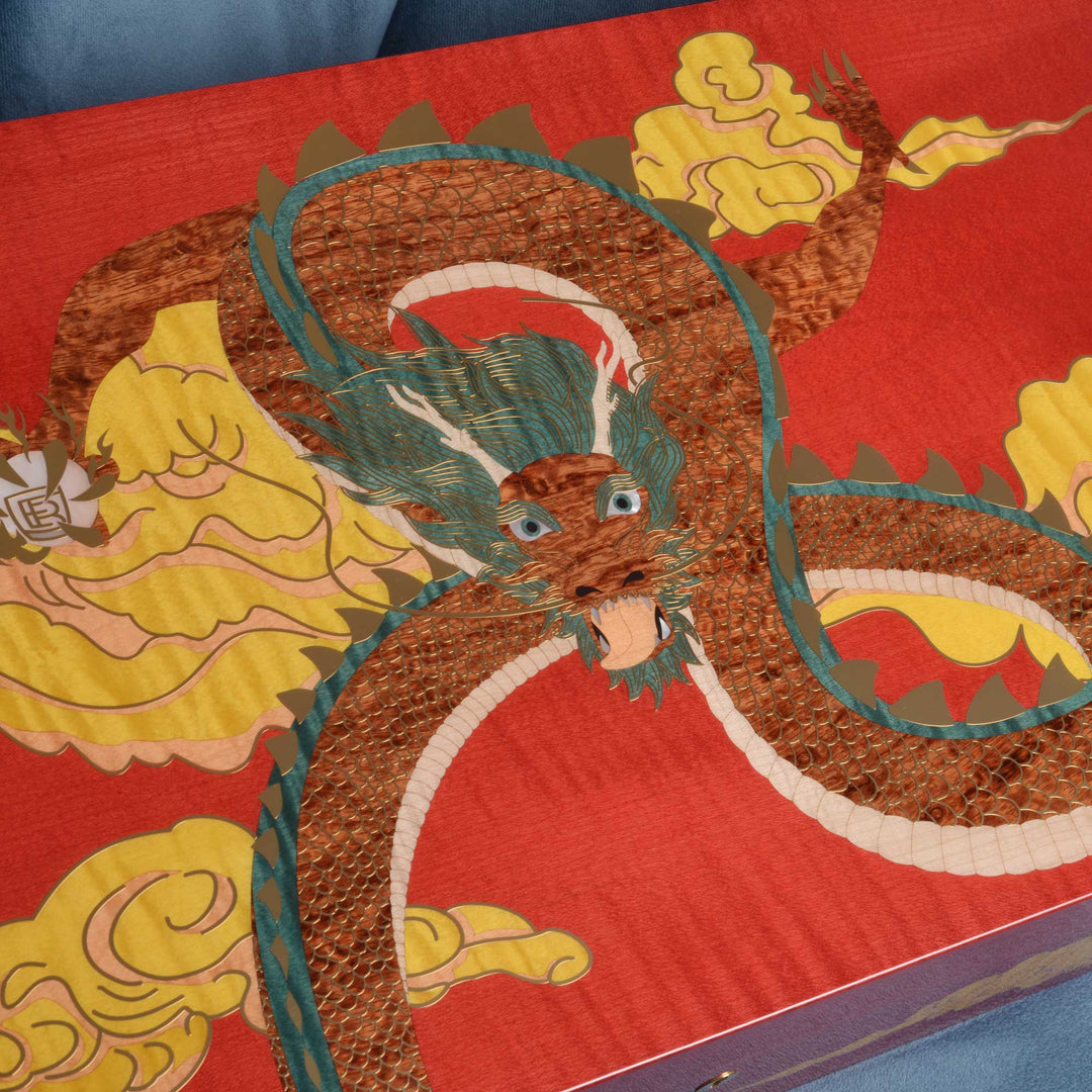 Elie Bleu Wooden Cigar Humidor Year of the Dragon - 250 Cigars
