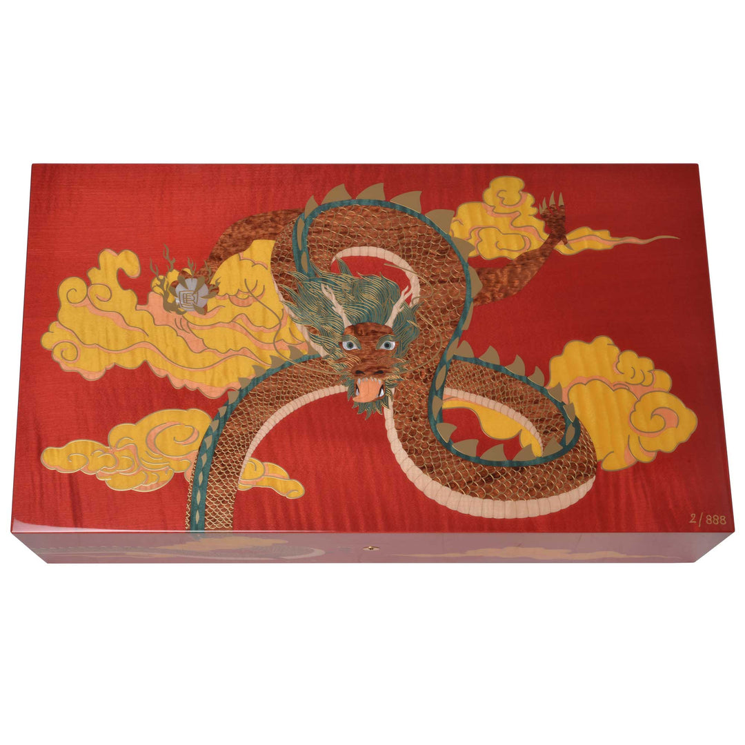 Elie Bleu Wooden Cigar Humidor Year of the Dragon - 250 Cigars