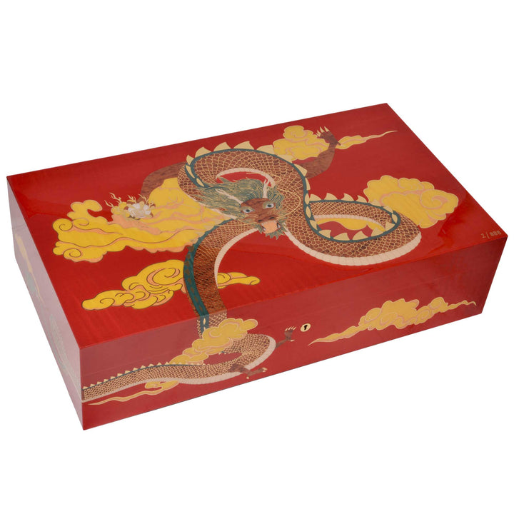 Elie Bleu Wooden Cigar Humidor Year of the Dragon - 250 Cigars