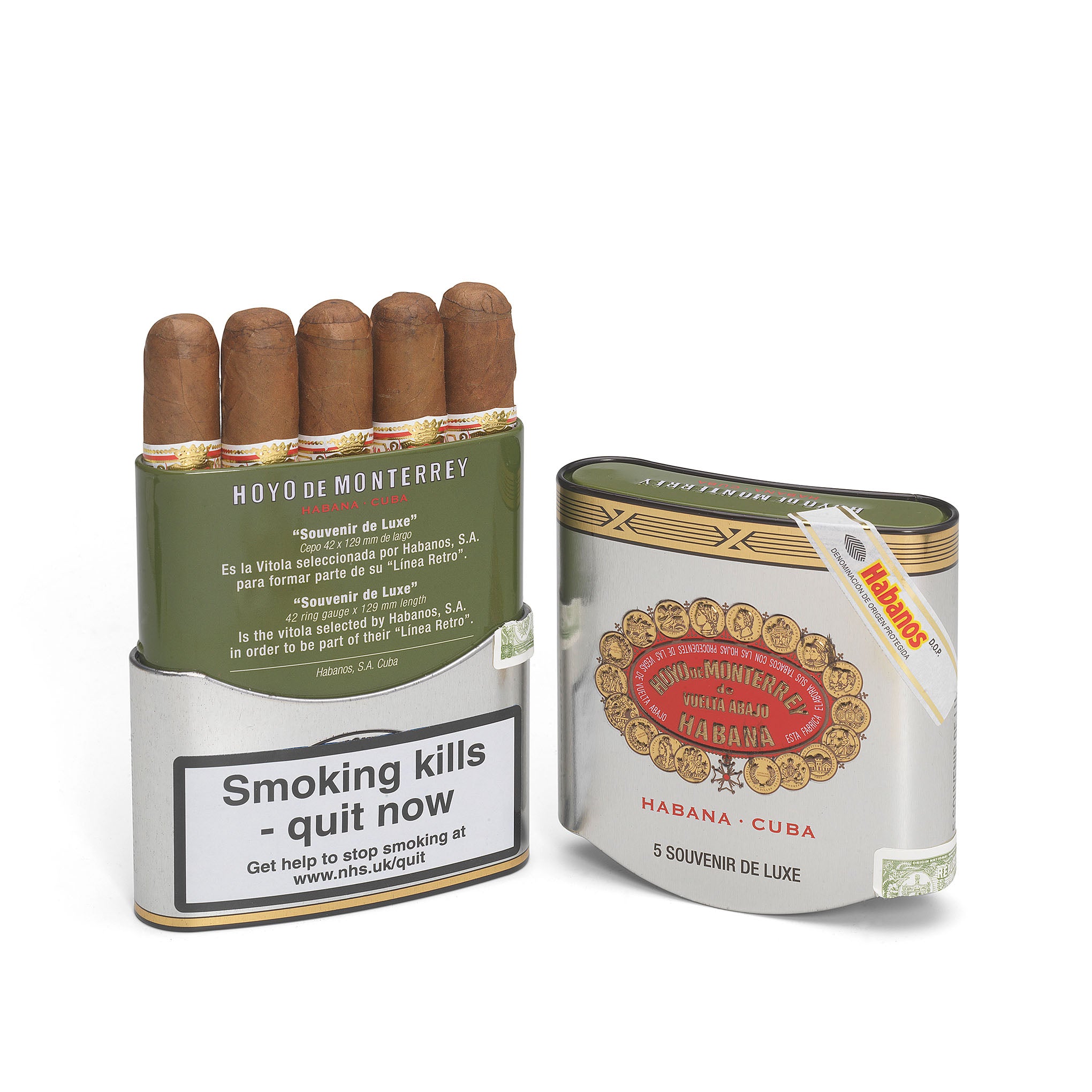 Hoyo de Monterrey Souvenir Deluxe Tin of 5 - Cuban Cigar – No6Cavendish