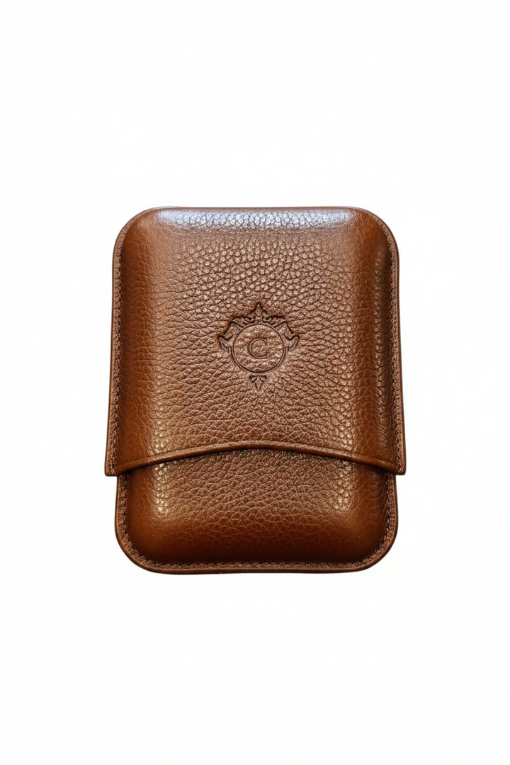 Cartujano Leather Pocket 3 Cigar Brown