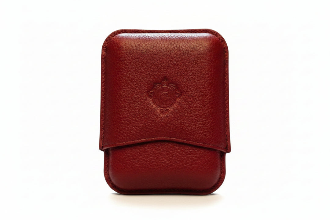 Cartujano Leather Pocket 3 Cigar Burgundy