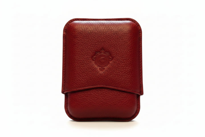 Cartujano Leather Pocket 3 Cigar Burgundy