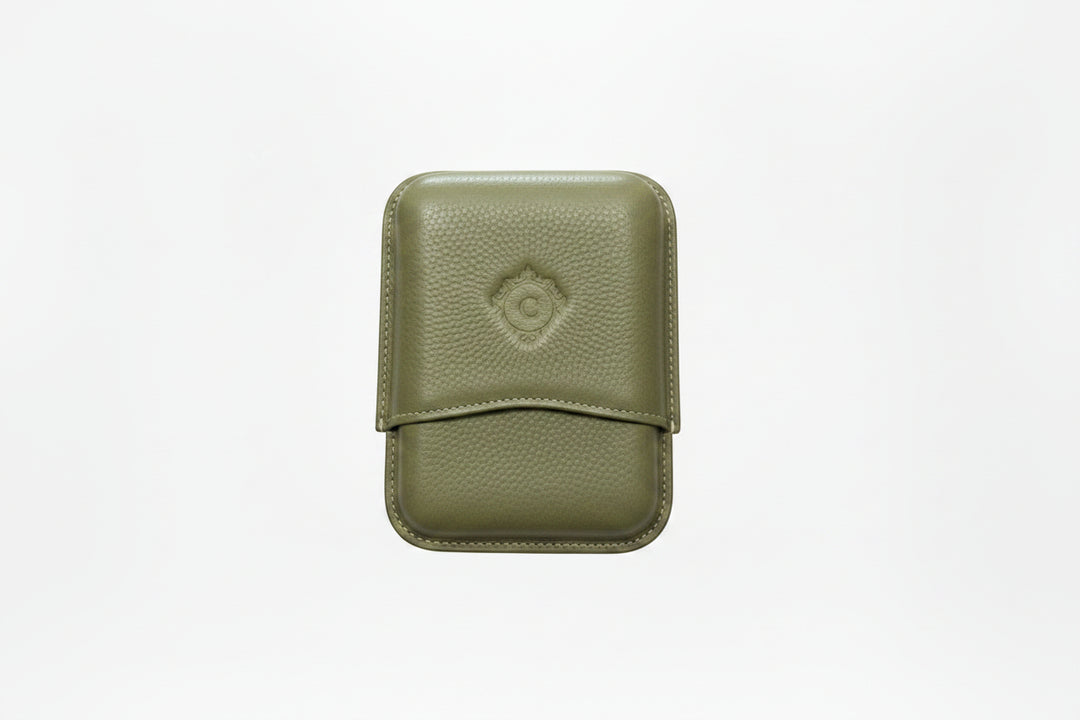 Cartujano Leather Pocket 3 Cigar Khaki