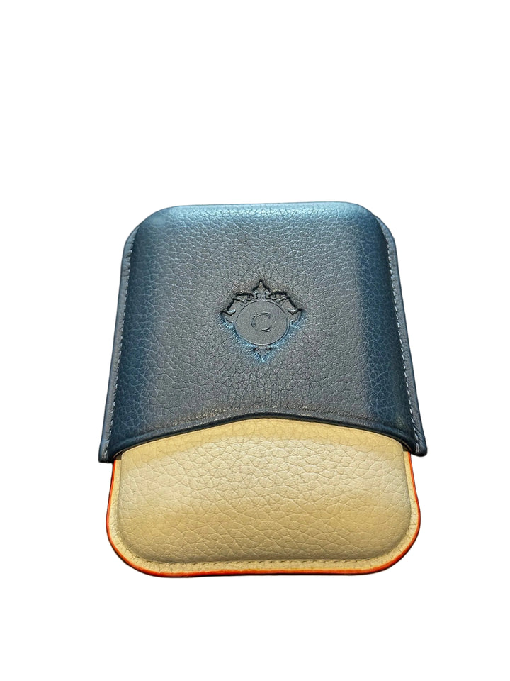 Cartujano Leather Pocket 3 Cigar Blue Top &amp; White Bottom