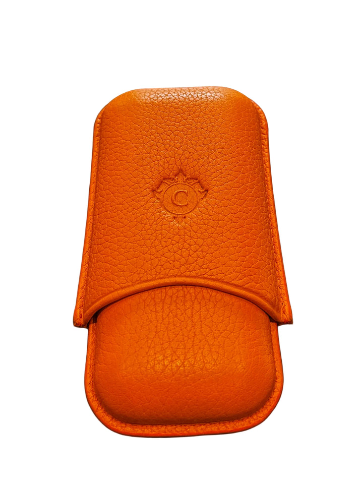 Cartujano Leather Pocket 2 Cigar Case Orange