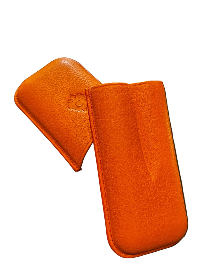 Cartujano Leather Pocket 2 Cigar Case Orange